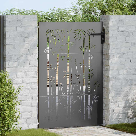 Garden Gate 85 x 125 cm Powder-coated steel Black Lockable