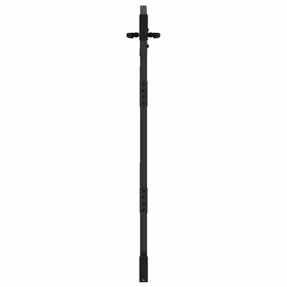 Garden Gate with Lock Black 85 x 150 cm Powder-coated steel