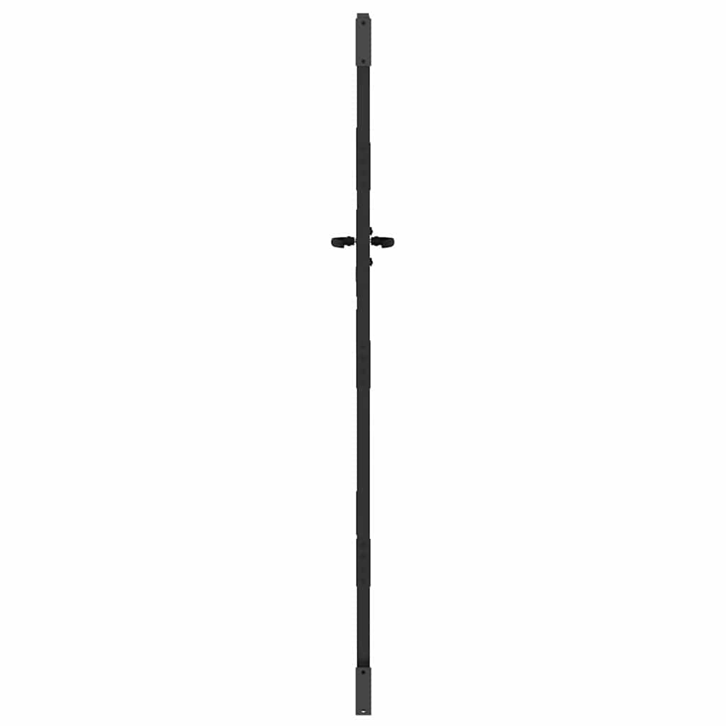 Garden Gate with Lock Black 85 x 175 cm Powder-coated steel