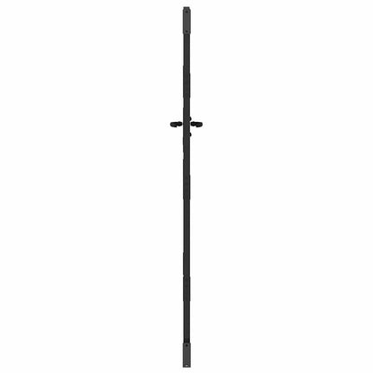 Garden Gate with Lock Black 85 x 175 cm Powder-coated steel