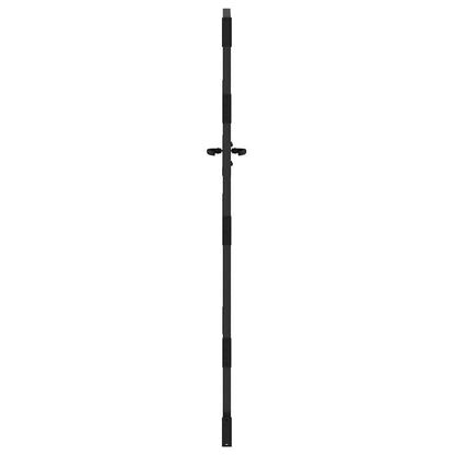 Garden Gate with Lock Black 85 x 200 cm Powder-coated steel