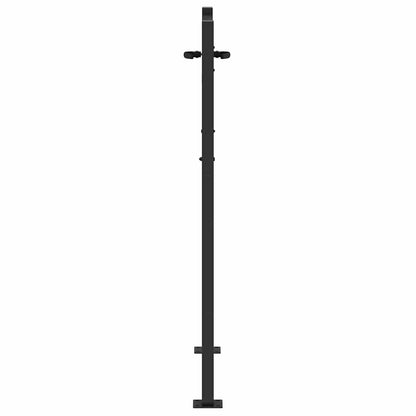 Garden Gate with Lock Black 110 x 130 cm Powder-coated steel
