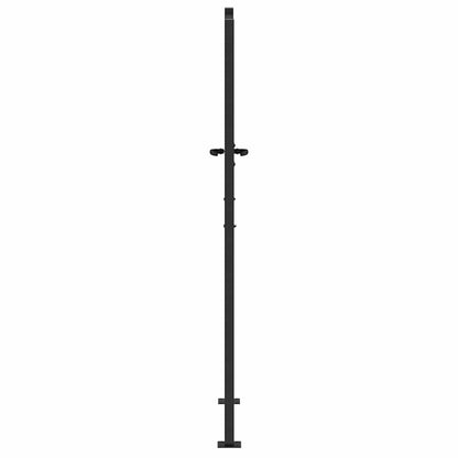 Garden Gate with Lock Black 110 x 180 cm Powder-coated steel