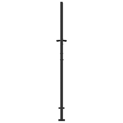 Garden Gate with Lock Black 110 x 180 cm Powder-coated steel