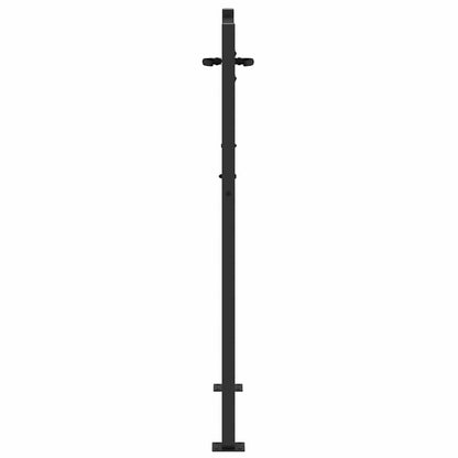 Garden Gate with Lock Black 110 x 130 cm Powder-Coated Steel