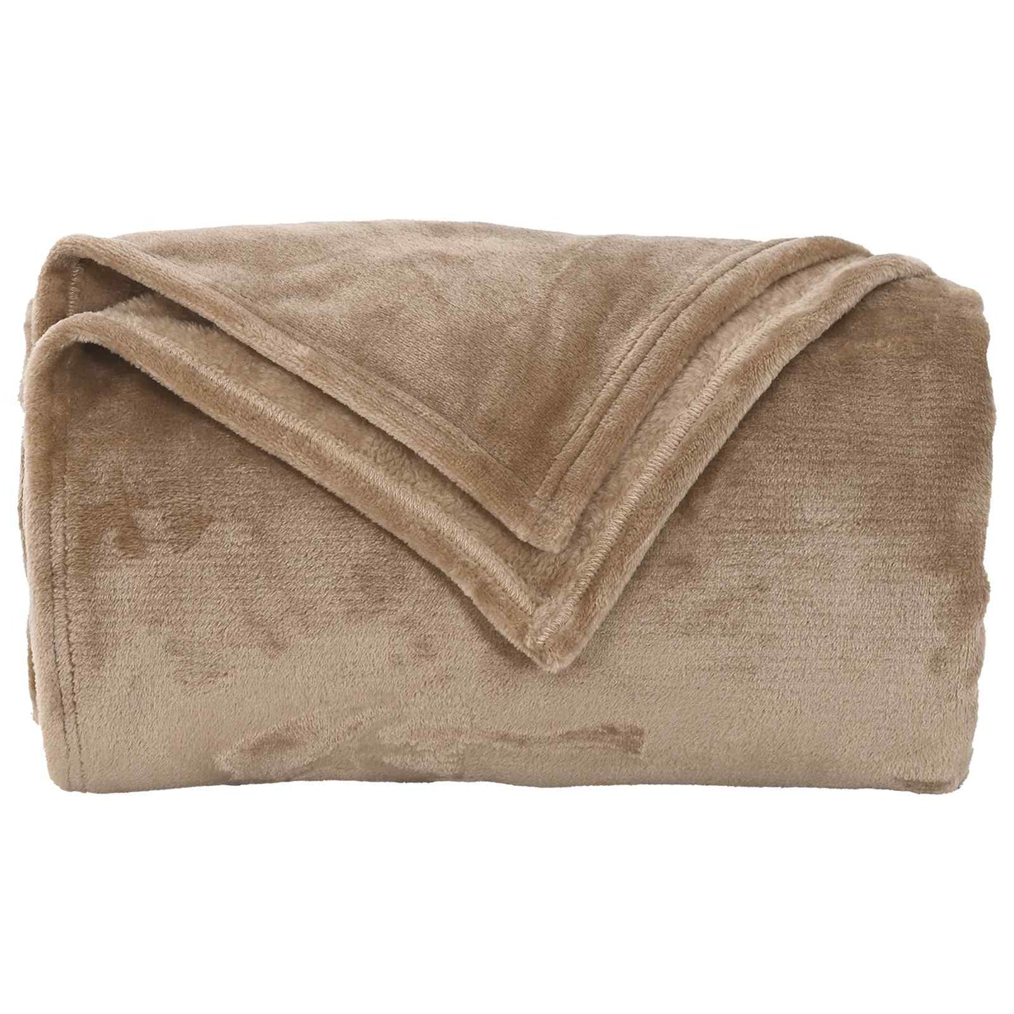Throw Blanket Camel 150 x 200 cm Fleece