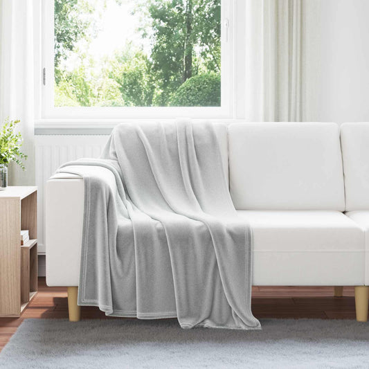 Throw Blanket Grey 130 x 150 cm 0.51 kg Fleece