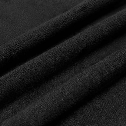 Throw Blanket Black 220 x 240 cm Fleece