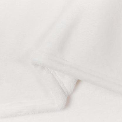 Throw Blanket White 150 x 200 cm Fleece