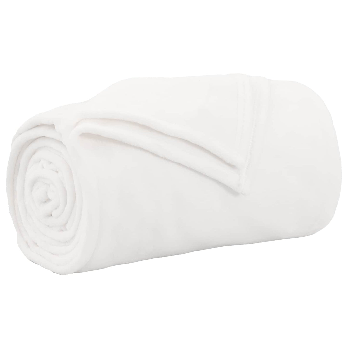 Throw Blanket White 150 x 200 cm Fleece