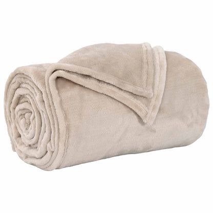 Throw Blankets 6 pcs Beige 150 x 200 cm Fleece