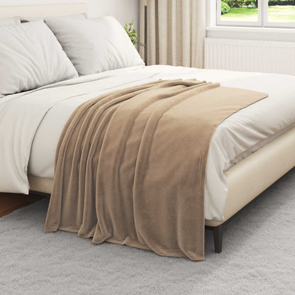 Throw Blankets 6 pcs Camel 130 x 150 cm Fleece