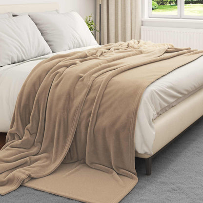 Throw Blankets 6 pcs Camel 220 x 240 cm Fleece
