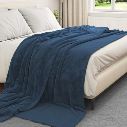 Throw Blankets 6 pcs Navy Blue 240 x 270 cm Fleece