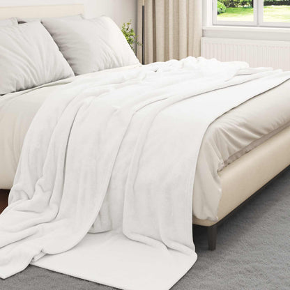 Throw Blankets 6 pcs White 240 x 270 cm Fleece