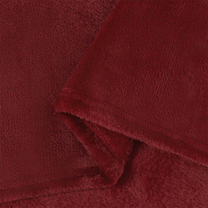 Throw Blankets 6 pcs Bordeaux Red 150 x 200 cm Fleece