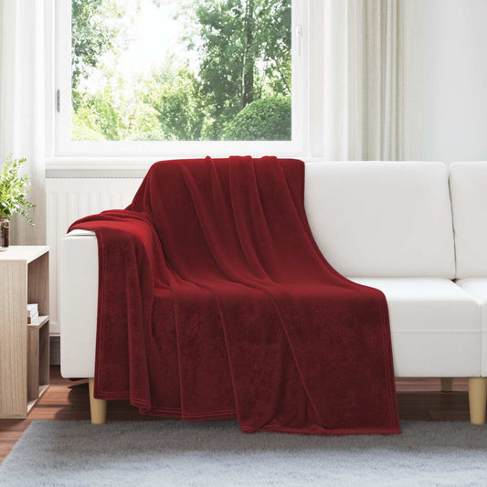 Throw Blankets 6 pcs Bordeaux Red 150 x 200 cm 4.68 kg Fleece