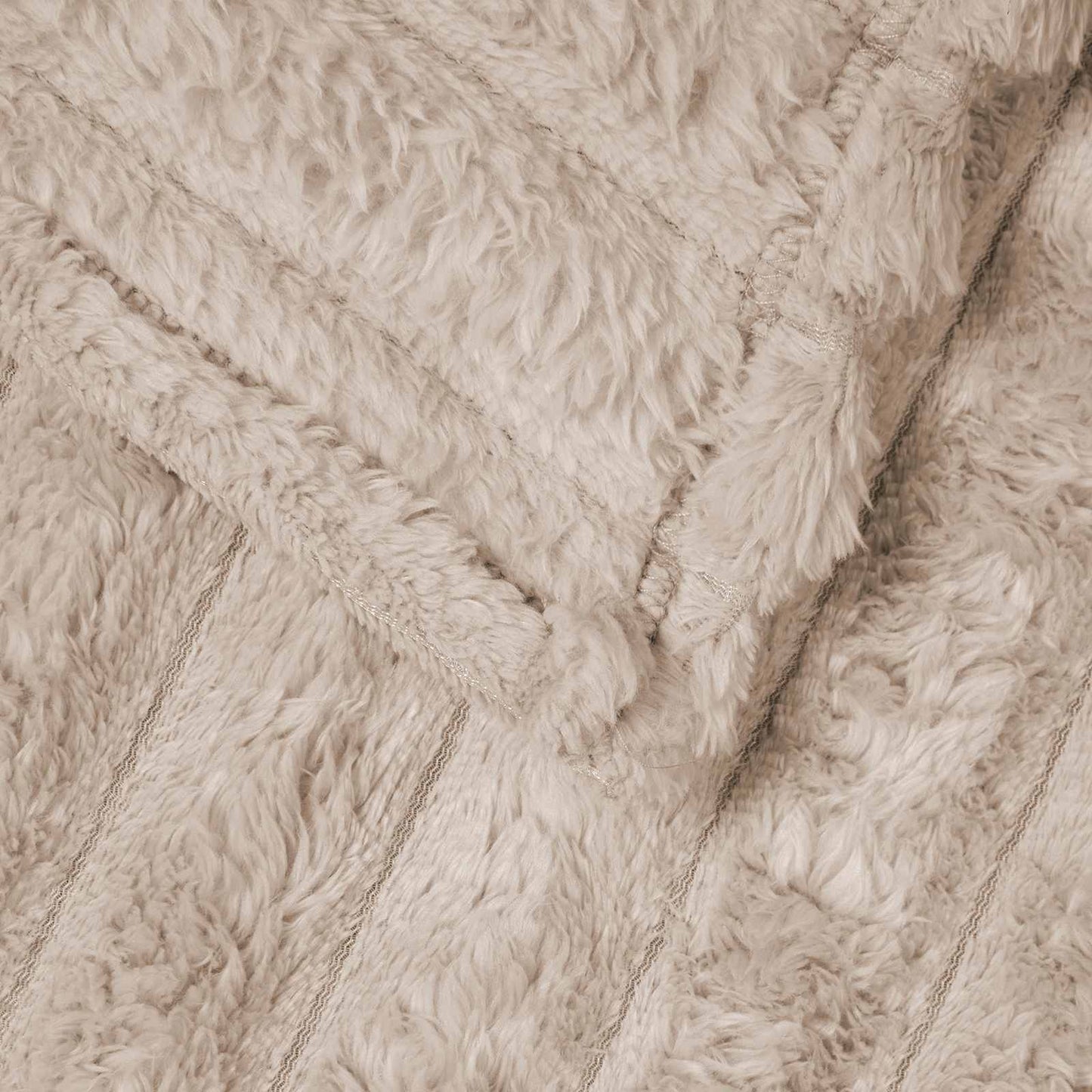 Throw Blanket Beige 150 x 130 cm Fleece