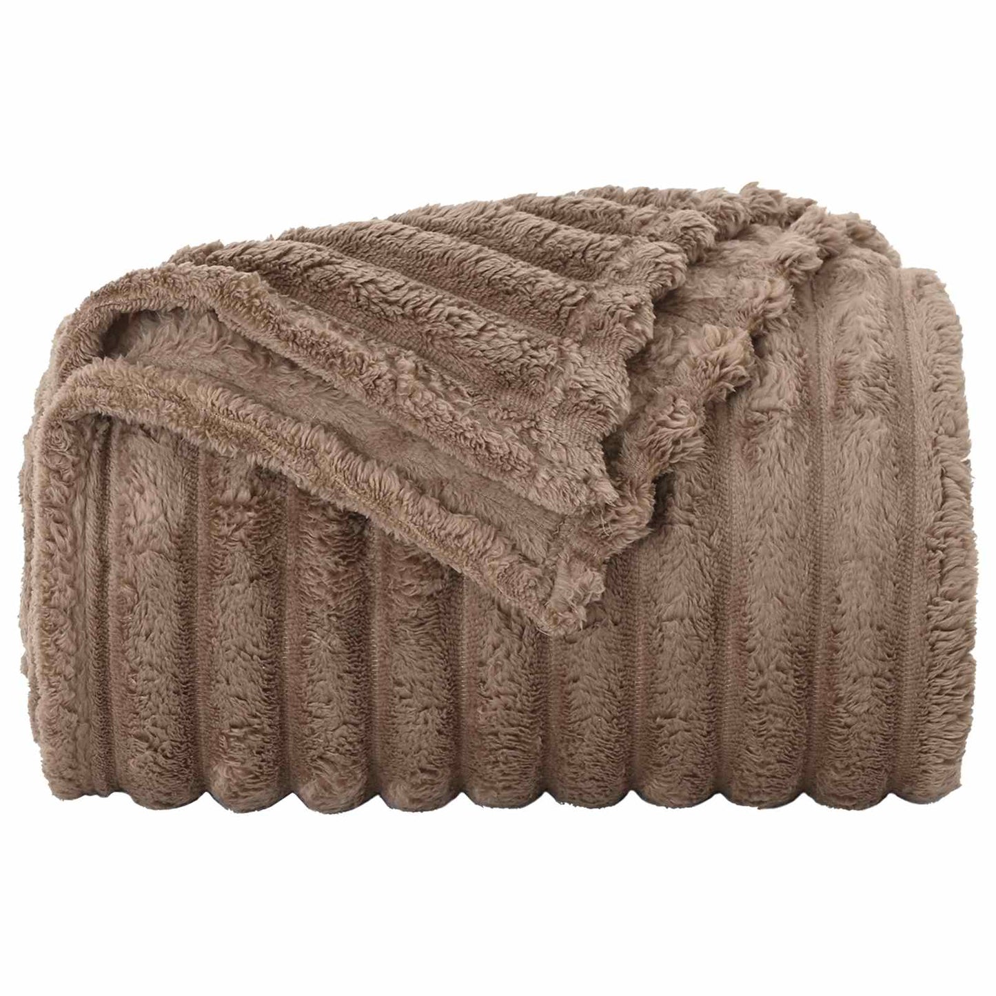 Throw Blanket Camel 150 x 130 cm Fleece