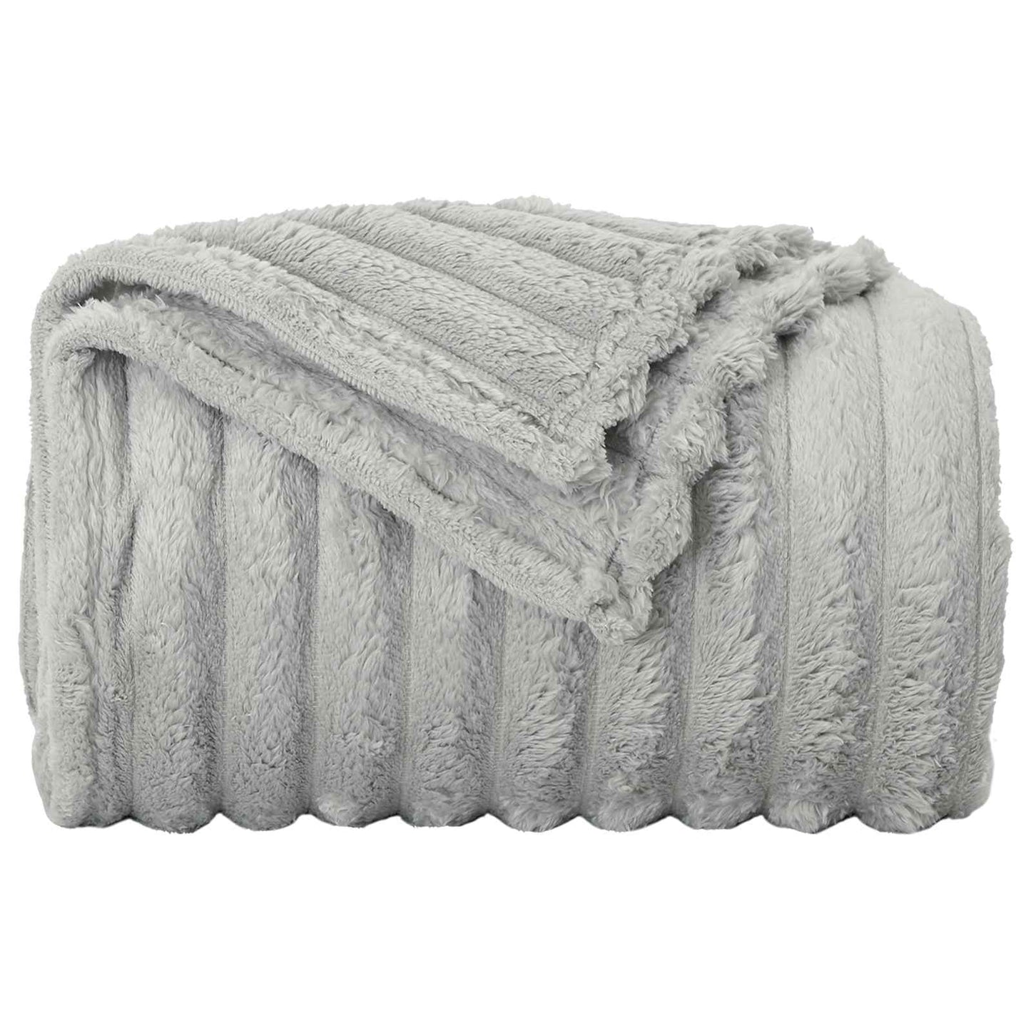 Throw Blanket Grey 200 x 150 cm Fleece