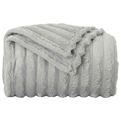 Throw Blanket Grey 270 x 240 cm Fleece