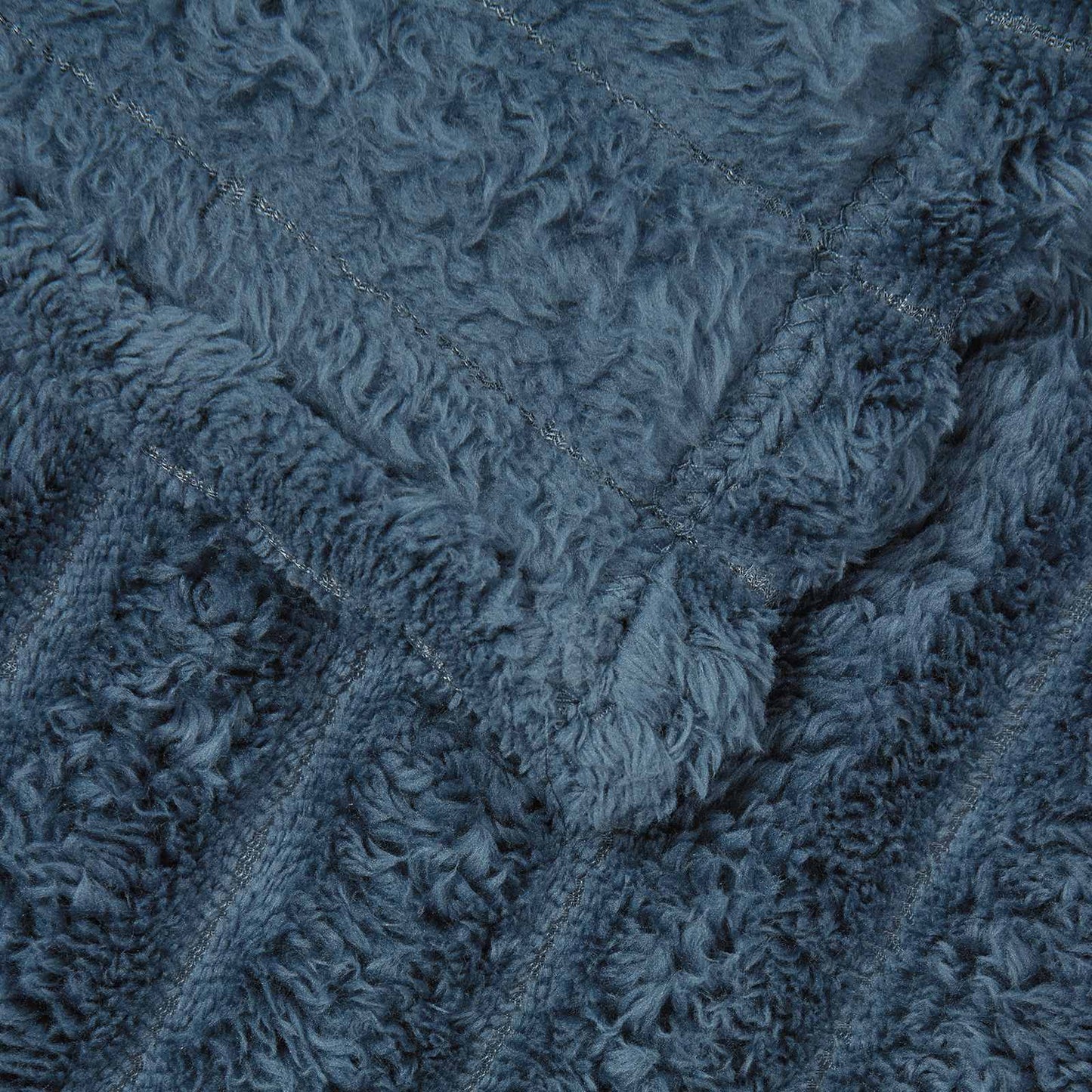 Throw Blanket Navy Blue 240 x 220 cm Fleece