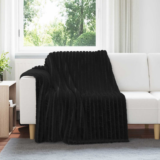 Throw Blanket Black 200 x 150 cm 0.8 kg Fleece