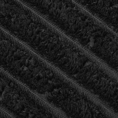Throw Blanket Black 240 x 220 cm Fleece
