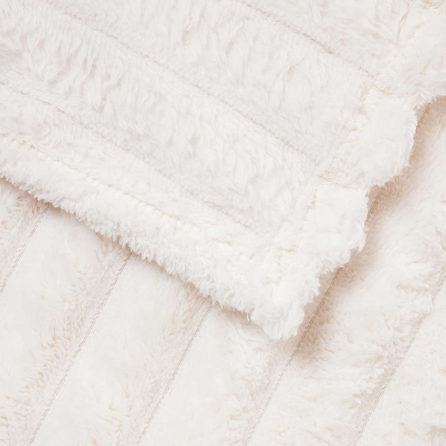 Throw Blanket Cream 150 x 130 cm Fleece