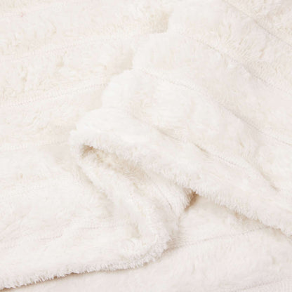 Throw Blanket Cream 240 x 220 cm Fleece