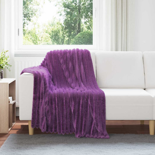 Throw Blanket Purple 150 x 130 cm 0.51 kg Fleece