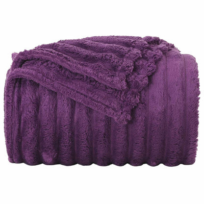 Throw Blanket Purple 150 x 130 cm Fleece