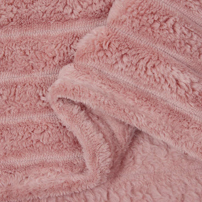 Throw Blanket Pink 150 x 130 cm Fleece