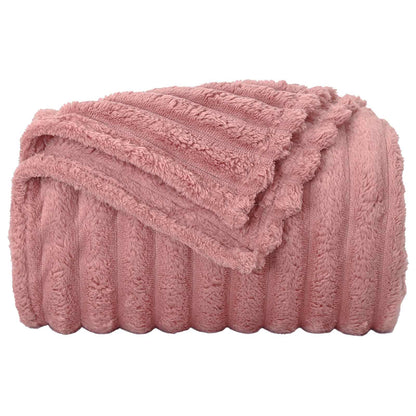 Throw Blanket Pink 150 x 130 cm Fleece