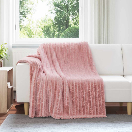 Throw Blanket Pink 200 x 150 cm 0.8 kg Fleece
