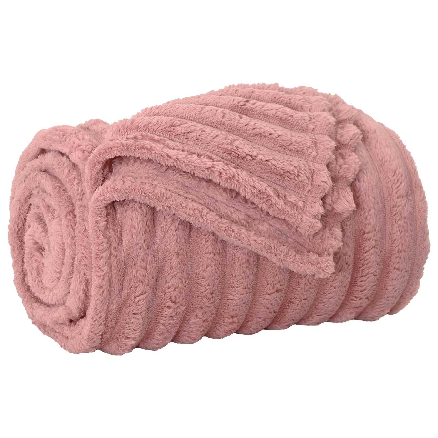 Throw Blanket Pink 270 x 240 cm Fleece