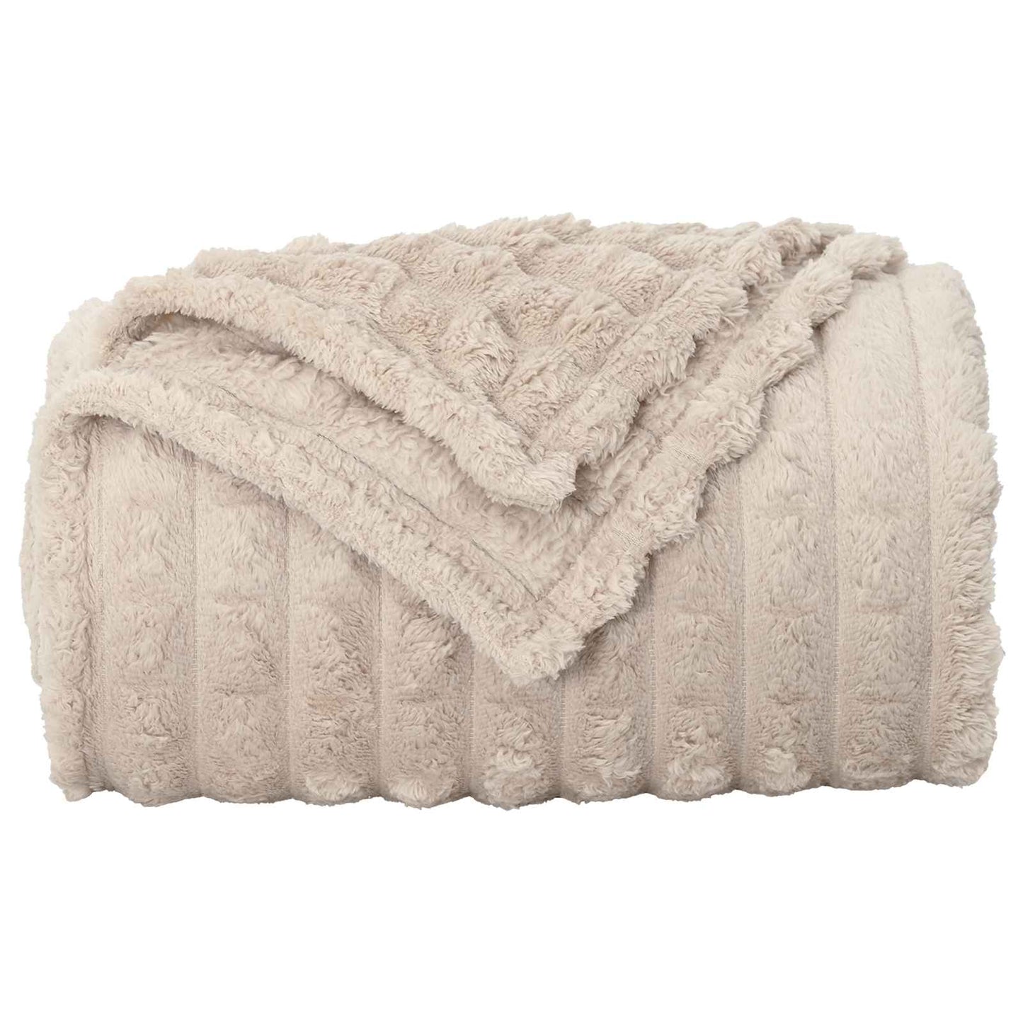 Throw Blankets 6 pcs Beige 200 x 150 cm Fleece