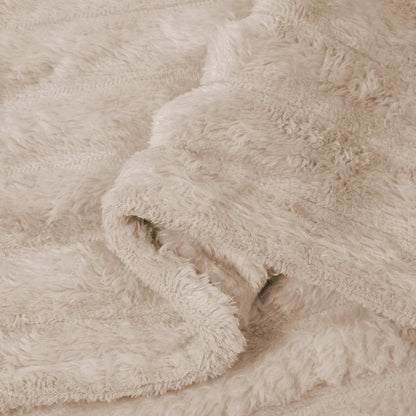 Throw Blankets 6 pcs Beige 240 x 220 cm Fleece