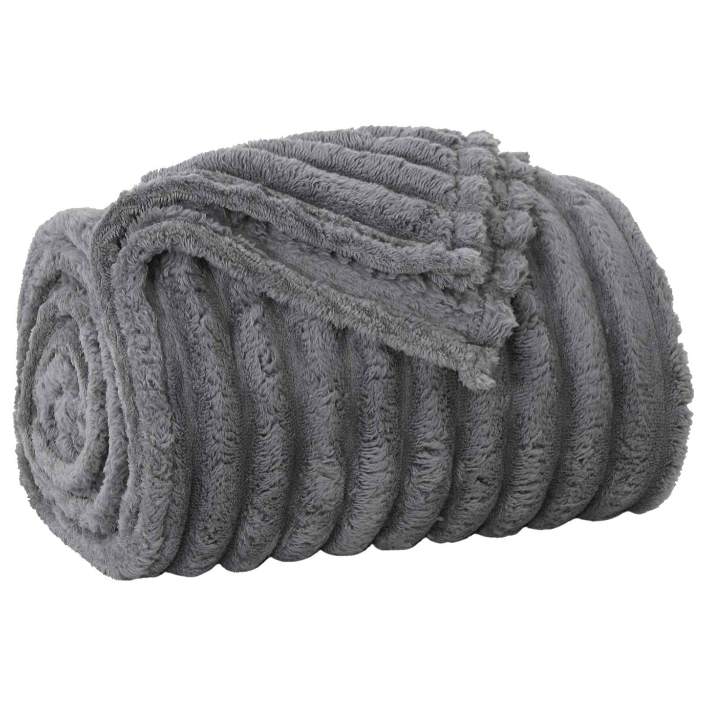 Throw Blankets 6 pcs Dark Grey 240 x 220 cm Fleece