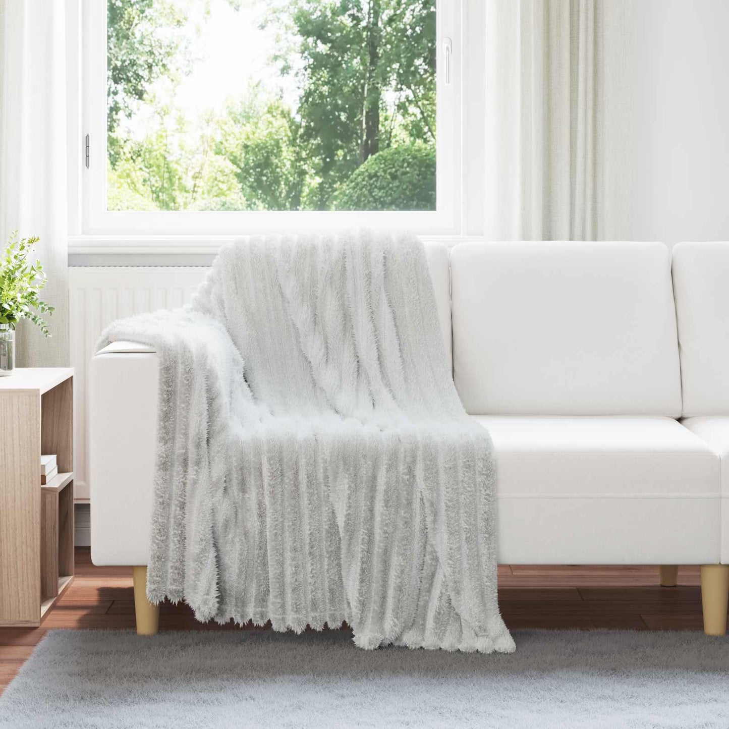 Throw Blankets 6 pcs Grey 150 x 130 cm Fleece