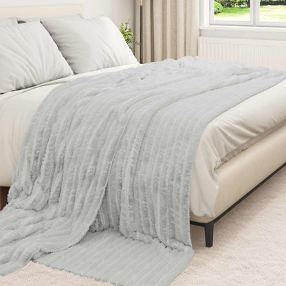 Throw Blankets 6 pcs Grey 270 x 240 cm Fleece