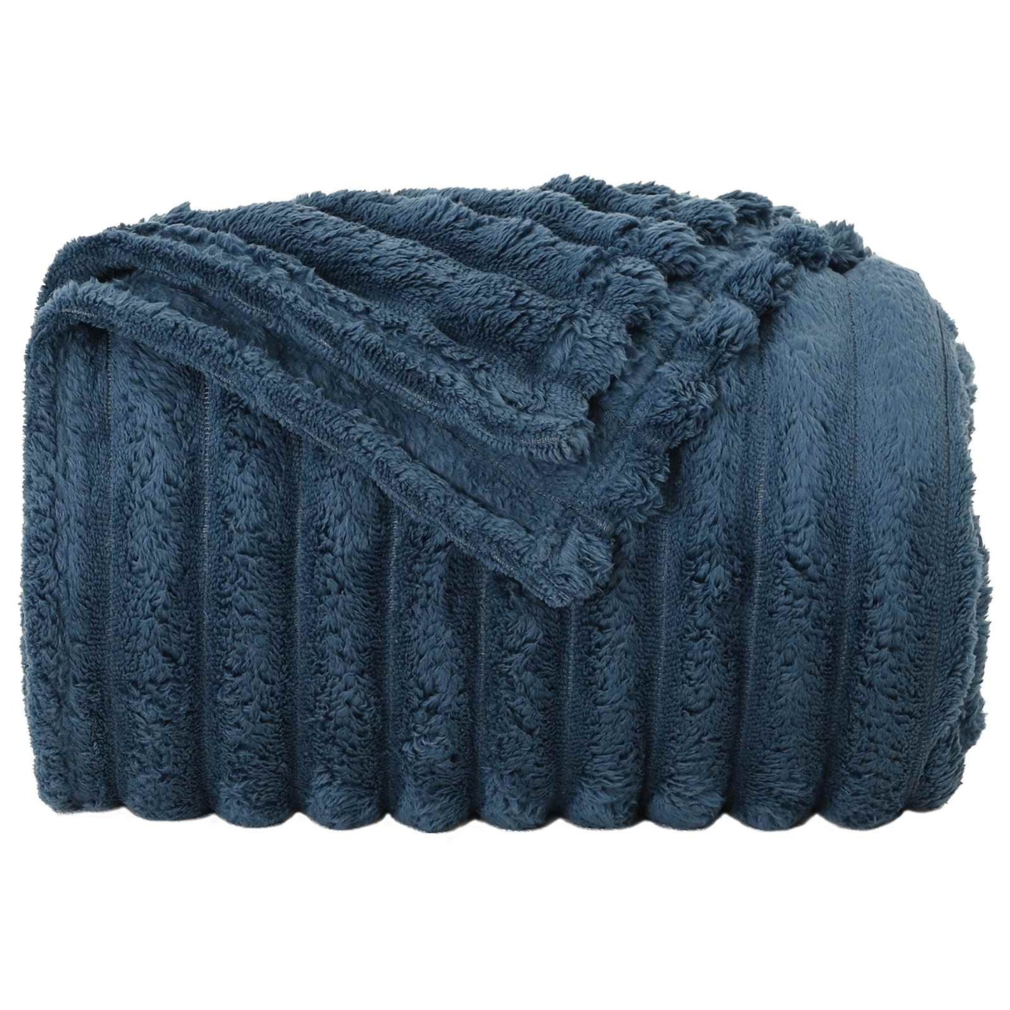 Throw Blankets 6 pcs Navy Blue 150 x 130 cm Fleece