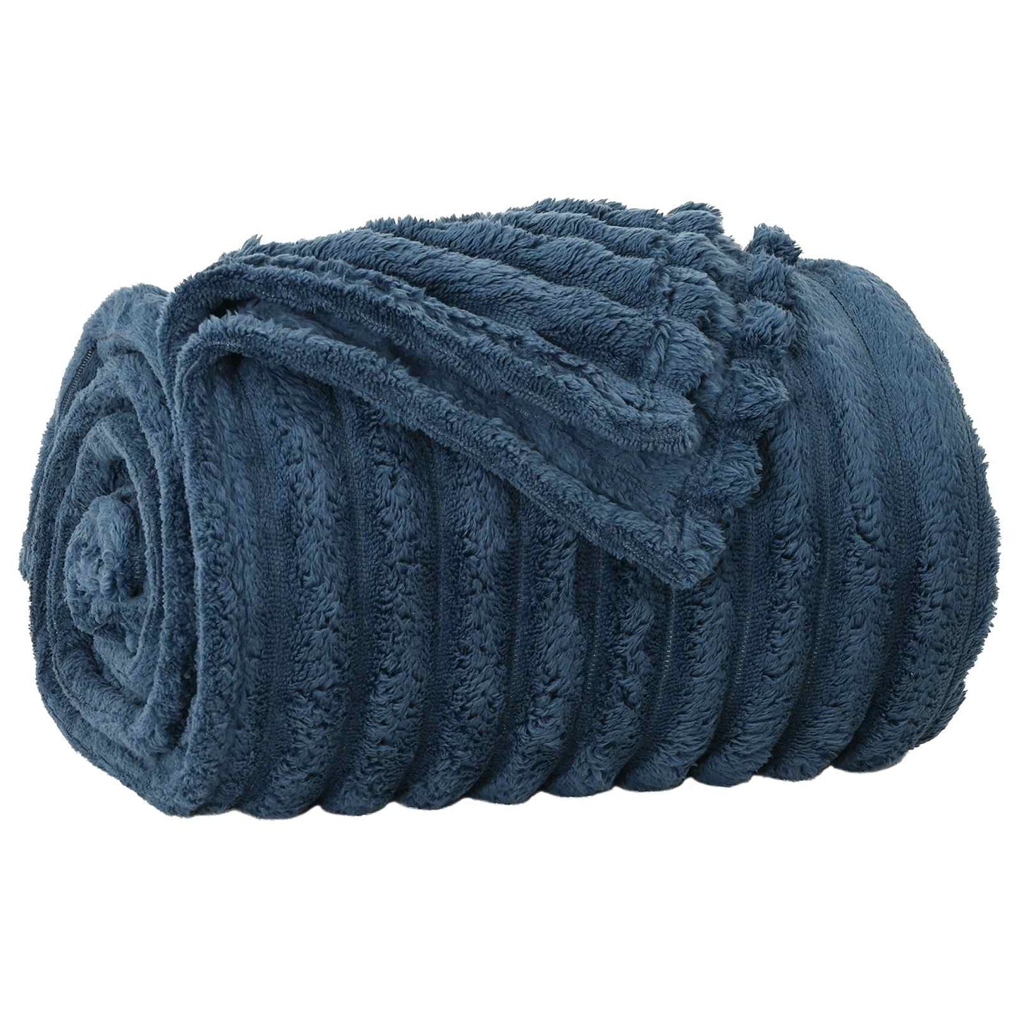 Throw Blankets 6 pcs Navy Blue 240 x 220 cm Fleece