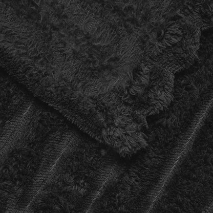 Throw Blankets 6 pcs Black 240 x 220 cm Fleece