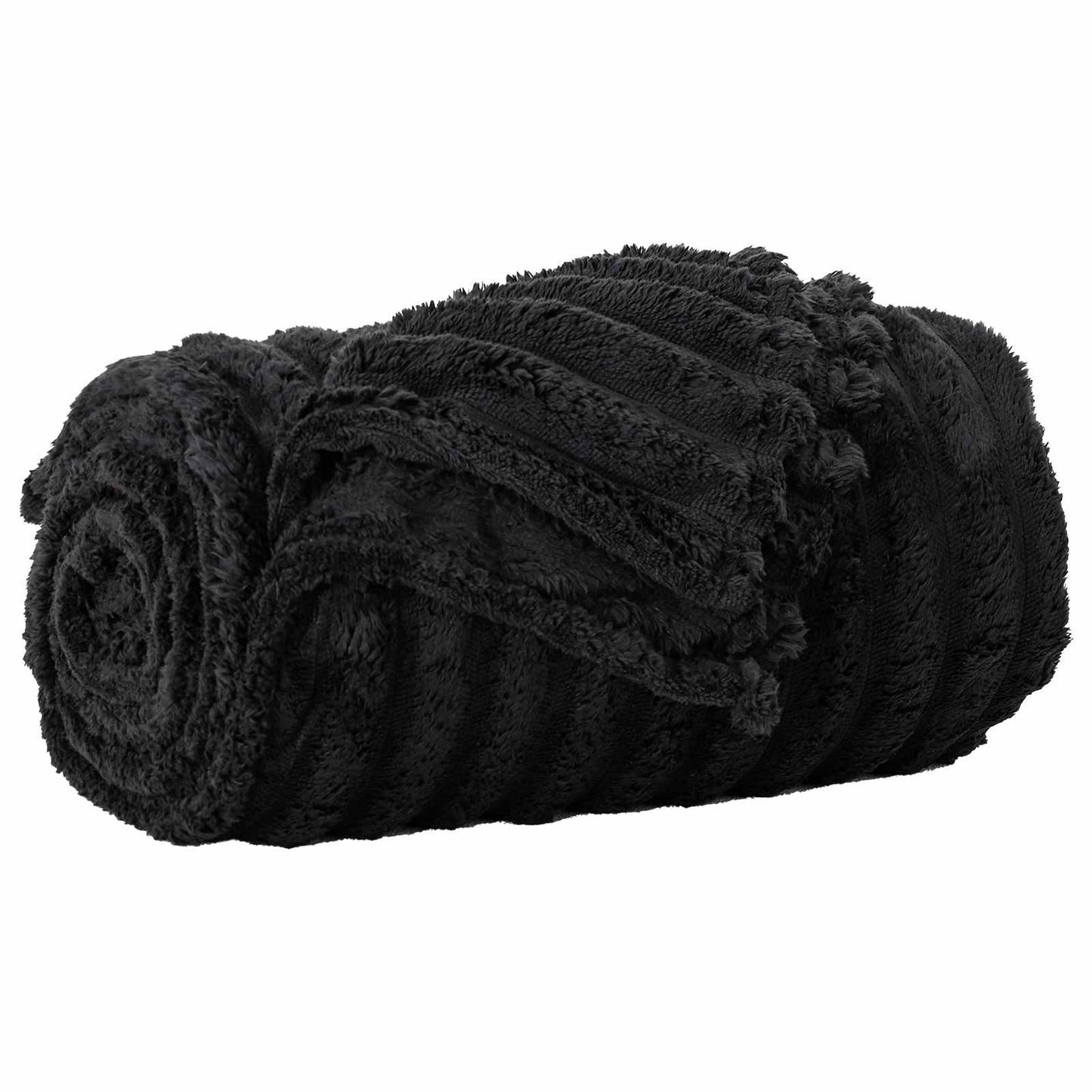 Throw Blankets 6 pcs Black 240 x 220 cm Fleece