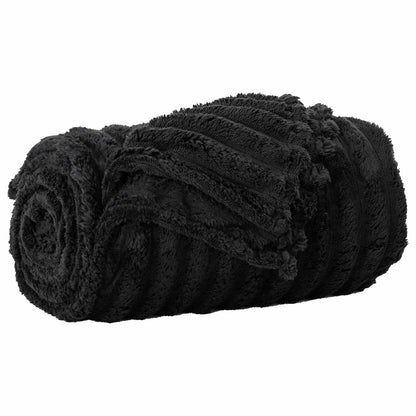 Throw Blankets 6 pcs Black 270 x 240 cm Fleece