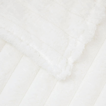 Throw Blankets 6 pcs White 150 x 130 cm Fleece