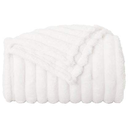 Throw Blankets 6 pcs White 240 x 220 cm Fleece
