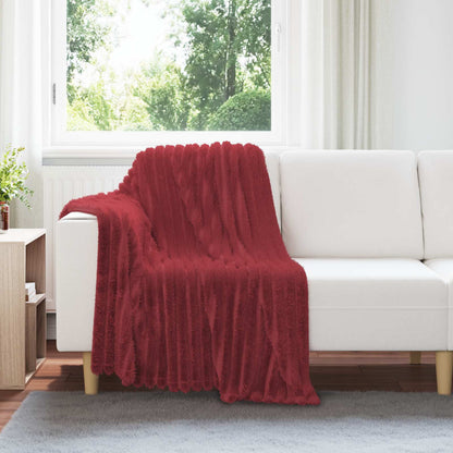 Throw Blankets 6 pcs Bordeaux Red 150 x 130 cm Fleece
