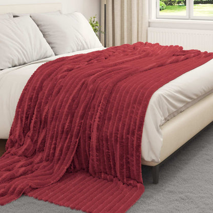 Throw Blankets 6 pcs Bordeaux Red 240 x 220 cm 8.76 kg Fleece